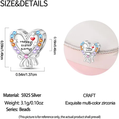 Miniatura 34 de KUNSIR Los abalorios se adaptan a pulseras Pandora para mujer, plata de ley 925, cuentas colgantes de joyería para niñas, dijes de feliz cumpleaños