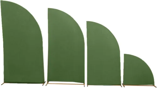 Miniatura 112 de Efavormart - Juego de 4 fundas de elastano beige para arco de media luna, fundas de telón de fondo Chiara de 2.5 pies a 7 pies para escenarios