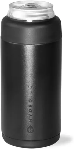 HydroJug Slim Enfriador de Latas - Vaso Enfriador de Latas Aislado 2 en 1 - Soporte de Latas Delgado de Acero Inoxidable con Base de Goma