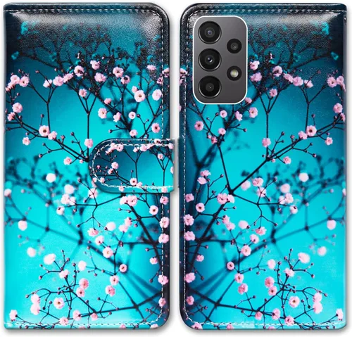 Miniatura 24 de Bcov Funda para Galaxy A23 5G, diseño de pájaro negro y verde con tapa para teléfono con ranura para tarjeta y soporte para Samsung Galaxy A23 5G
