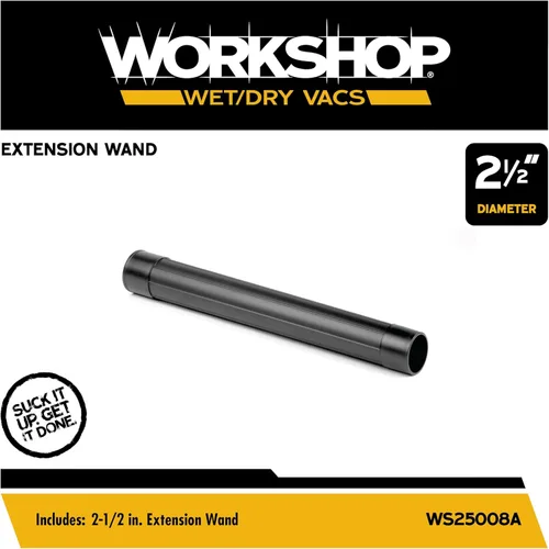 Miniatura 2 de WORKSHOP Wet/Dry Vacs Shop Vacuum Accessories WS25008A - Accesorio de varilla de extensión para aspiradoras en seco y húmedo, se adapta a varitas