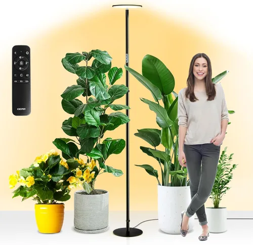 chiphy Luz de crecimiento de espectro completo de 69 pulgadas para plantas de interior, temporizador de 4/8/12H, luces de planta de 40 W de alto,