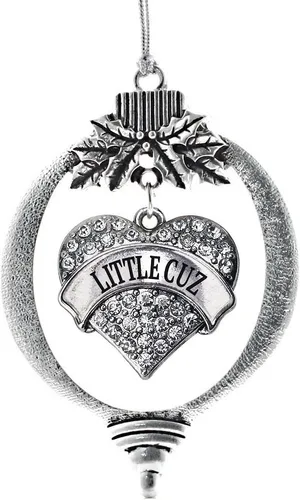 Miniatura 19 de Inspired Silver - Adorno con dije de hermana gemela - Adornos navideños de plata con circonitas cúbicas