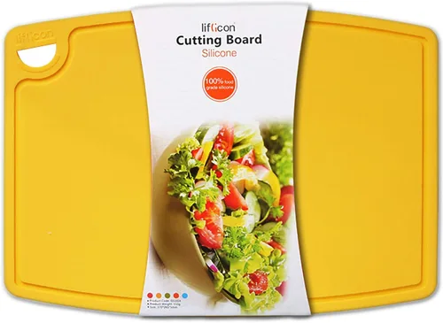 Miniatura 8 de Liflicon Tablas de corte de silicona gruesas para cocina, juego de tablas de cortar/esteras de silicona de 2 piezas extra grandes 37 cm x 26.5 cm