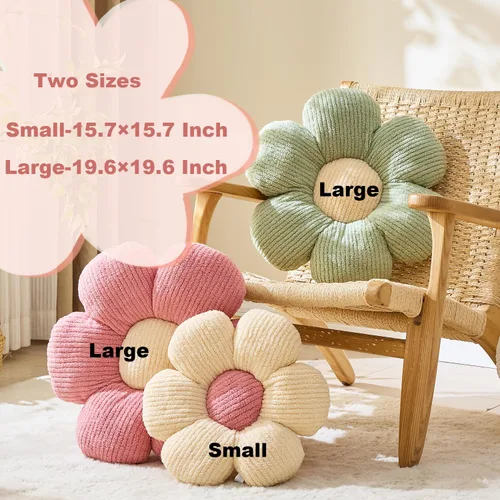 Miniatura 3 de XIAIJIA Cojín con forma de flor. Cojín con flores en forma de margaritas. Cojín decorativo con margaritas para la cama. Linda almohada de felpa