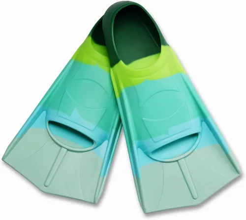 Miniatura 12 de Aletas de natación para niños, aletas cortas para jóvenes, aletas de entrenamiento de natación para natación de regazo, para niños y niñas