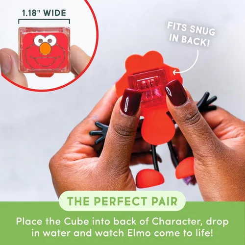 Miniatura 4 de Glo Pals x Barrio Sésamo Cubos Luminosos Activados por Agua para Juego Sensorial (Elmo - Cubos con Personaje)