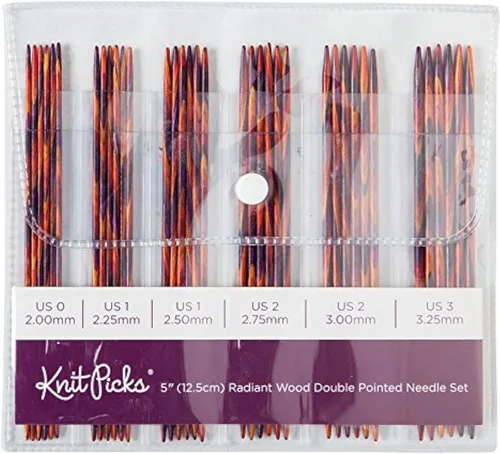 Miniatura 3 de Knit Picks Juego de agujas de tejer de madera de doble punta (Radiant 4")