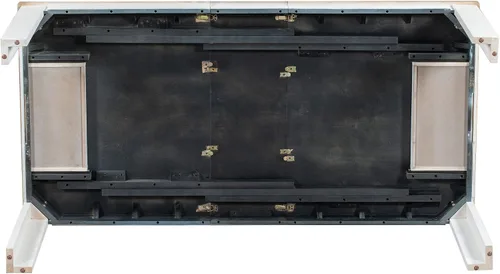 Miniatura 9 de Juego de comedor de madera de 7 piezas, mesa extensible multifuncional con hojas de 12 pulgadas y 2 cajones, más 6 cómodas sillas de comedor