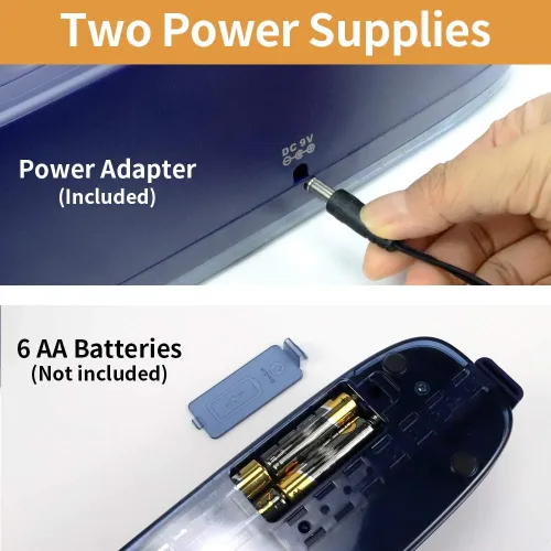 Miniatura 6 de AFMAT Perforadora eléctrica de 3 agujeros, perforadora de 20 hojas y 3 agujeros para carpeta, perforación sin esfuerzo, diámetro de orificio de 9/32