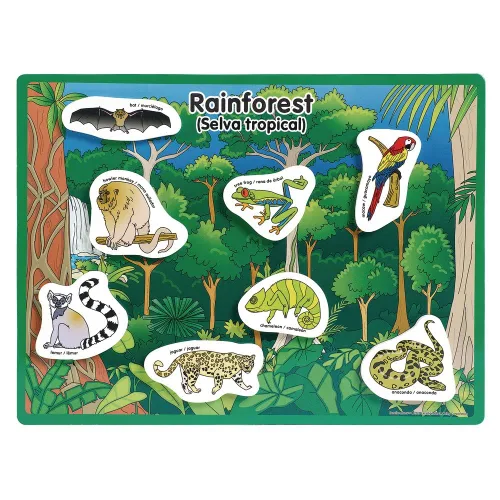Miniatura 7 de Excellerations Animales en sus hábitats 6 tableros de rompecabezas herramienta de actividad de aprendizaje para niños (48 piezas)