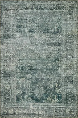 Miniatura 5 de Loloi Magnolia Home de Joanna Gaines, Colección Banks BAN-03 Azul/Laguna, 2 pies 3 pulgadas x 3 pies 9 pulgadas, altura de pelo de.13 pulgadas