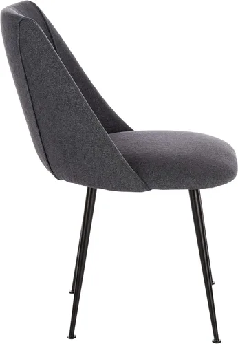 Miniatura 7 de SAFAVIEH Couture Home Collection Foster SFV4508E - Silla tapizada para sala de estar, comedor y comedor (color azul marino/negro)