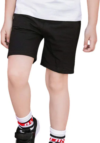 Miniatura 4 de DCUTERQ - Pantalones cortos deportivos de algodón sólido para niños y niñas