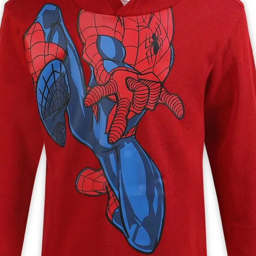 Miniatura 2 de Marvel Sudadera con capucha Spiderman para niños pequeños y pequeños, color rojo