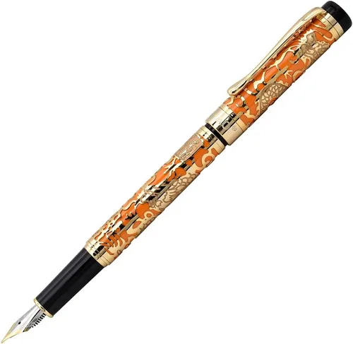 Miniatura 6 de Ancient Silver Jinhao Dragon - Juego de plumas estilográficas ejecutivas de punta fina, colección de bolígrafos vintage, bolígrafo de negocios