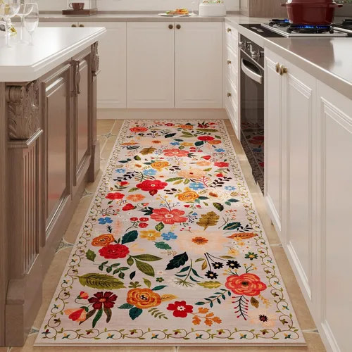 Miniatura 66 de Rugcomf Alfombra Pasillera para Pasillos Alfombra de Cocina Antideslizante 2'6'' x 8' Alfombras Pasilleras Lavables con Respaldo de Goma Alfombra