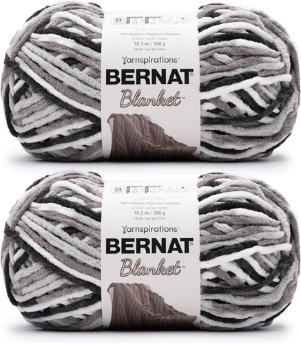 Miniatura 12 de Bernat - Estambre para mantas súper esponjoso acrílico, 2 paquetes de 300g/10.5 onzas, #6, chenilla gruesa de peso pesado para tejer y crochet