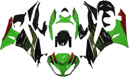 Miniatura 23 de US STOCK - Carenado negro brillante apto para 2009-2012 ZX6R 636 ZX-6R inyección ABS plásticos posventa carrocería 2010 2011 09 10 11 12