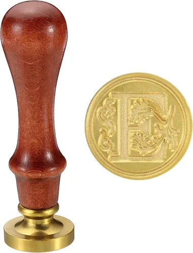 Miniatura 21 de PATIKIL Sello de cera del alfabeto T, sello de cera de sellado de letra inicial, clásico retro, cabeza de latón extraíble, mango de madera