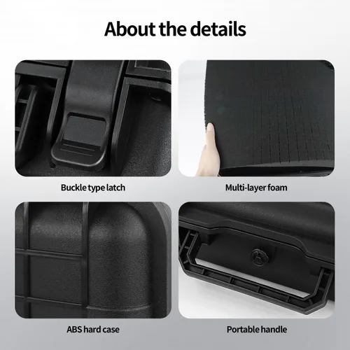 Miniatura 4 de Estuche rígido de transporte con hoja de espuma en forma de cubo pre-perforada en línea para joyería, reloj de pulsera, electrónicos