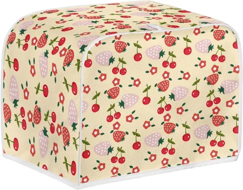 Miniatura 25 de Coldinair Cubierta para tostadora de dos rebanadas con estampado de aguacate, cubierta de electrodomésticos pequeños con diseño de frutas