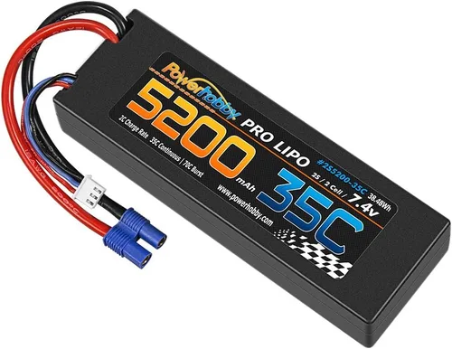 Miniatura 4 de Powerhobby 2s 7.4v 5200mah 35c Lipo batería w EC3 Plug 2-Cell