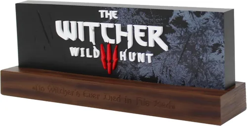 Neamedia The Character Company The Witcher III: Luz con logotipo de Wild Hunt, licencia oficial, luz LED para sala de estar u oficina, móvil