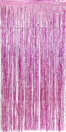 Miniatura 9 de Allgala 4PK Metálico Oropel-Fiesta Foto Telón Cortinas Puerta Franja Decoración-Turquesa-BD52312