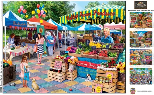 Miniatura 8 de Masterpieces Rompecabezas de 750 piezas para adultos y familia - Mercado de esquina - 18 x 24 pulgadas