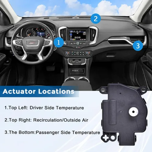 Miniatura 7 de 604-029 Actuador de puerta de aire HVAC, palancas de puerta mezcladora del calentador Compatible con Chrysler 200 Dodge Durango Journey Jeep Compass