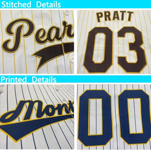 Miniatura 3 de Camiseta de béisbol personalizada con diseño de rayas cosidasnúmeros de nombre impresos, camisetas deportivas personalizadas para hombres, jóvenes