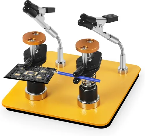 Abrazadera de manos auxiliares de metal, soporte de soldadura de tercera mano ajustable para electrónica, manualidades DIY, manualidades, joyería,