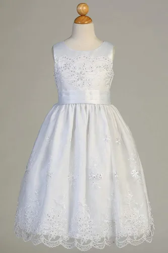 Miniatura 2 de SWEA Pea & Lilli Vestidos de Primera Comunión para Niñas de 7 a 16 años y tallas grandes en longitud de té blanco