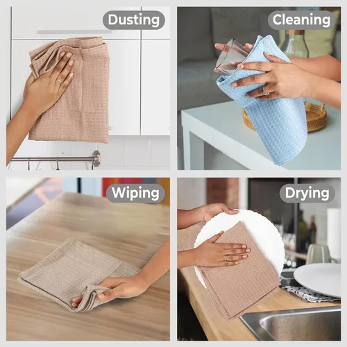 Miniatura 448 de Urban Villa Toallas de cocina 100% algodón para cocina (juego de 6) 20"x30" toallas de cocina altamente absorbentes, juego de ropa de cocina