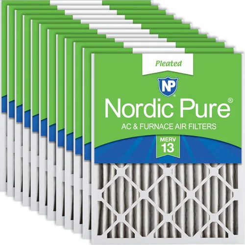 Miniatura 28 de Nordic Pure 18 x 25 x 2 (17 1/2 x 24 1/2 x 1 3/4) de carbono puro plisado reducción de olores Merv 8 filtros para horno, paquete de 3