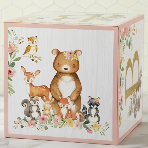 Miniatura 4 de Cajas de bebé rosa de bosque de Kate Aspen con letras para decoración de baby shower, foto de exhibición y decoración de guardería