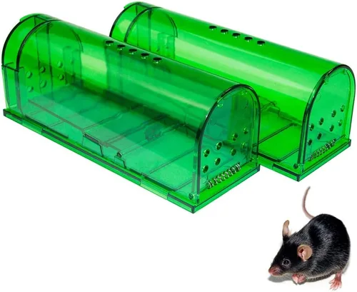 Trampa humana para ratones – Trampas para ratones que funcionan – Las mejores trampas de plástico para ratones, ratones y ratas atrapan y liberan