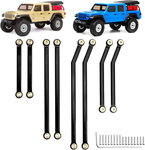 Hobbypark Actualizaciones de aluminio de alta liquidación para Axial SCX24 Gladiator AXI00005 Actualizaciones 1/24 RC Crawler Car (negro)