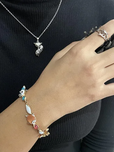 Miniatura 2 de Pulseras de cuentas Pulsera de buena suerte Talla única Ideal para bohemias multicapa elástica con borla de ala de piedra natural