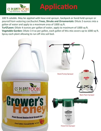 Miniatura 5 de Grower's Honey - Fertilizante líquido a base de plantas, alimento orgánico para plantas para un enorme crecimiento vegetativo (1 cuarto de galón)