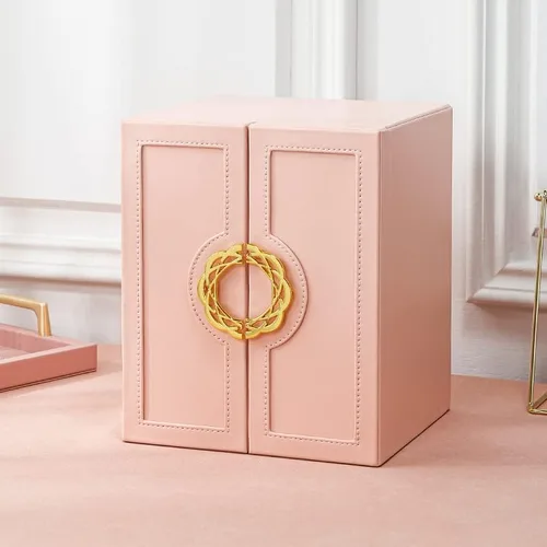 Miniatura 2 de ATDORO Joyeros grandes organizadoresestuche con 5 cajones, regalo para mujeres, adolescentes, niñas, niños, gran joyeríasoporte de cuero sintético