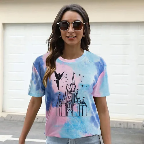 Miniatura 6 de Camisa Mágica para Mujer, Playera del Reino Mágico, Playera de Vacaciones Familiares, Camiseta del Castillo, Cree en la Magia, Tops para Viaje