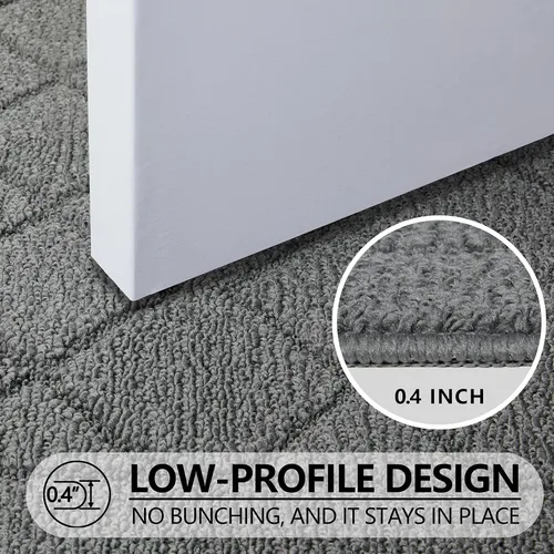 Miniatura 3 de REFETONE Tapete para interiores, tapete para puerta trasera o delantera de 20 x 32 pulgadas, felpudo, parte trasera de goma, antideslizante