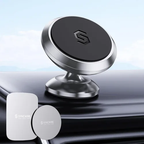 Miniatura 8 de SYNCWIRE Soporte magnético para teléfono de automóvil, para salpicadero, imanes fuertes ajustables de 360°, soporte para teléfono celular