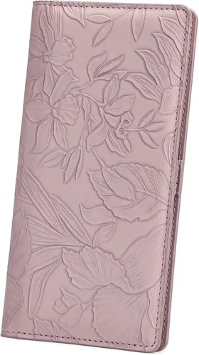 Miniatura 10 de FALAN MULE Cartera delgada ultrafina para mujer, de cuero plegable, bloqueo RFID, tarjetero de diseño, Negro