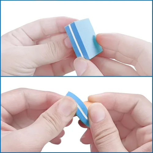 Miniatura 3 de Pulidores de uñas (paquete de 50), mini lima de uñas para uñas acrílicas y uñas naturales, bloque de pulido de uñas de grano 100/180, bloques