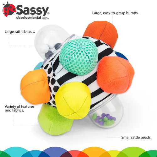 Miniatura 2 de Sassy Developmental Bumpy Ball, Azul