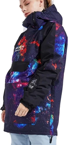 Miniatura 10 de Chaqueta anorak de esquí para mujer, impermeable, resistente al viento, cálido, para snowboard, abrigo de invierno con capucha