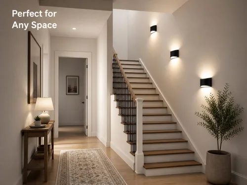 Miniatura 7 de rosykite Luces LED regulables de 5CCT para pared, 100-277V, CRI 90+, IP65 impermeable, 10% -100% 12 W, luces de porche para interiores y exteriores